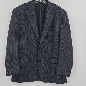 Chaps Men's Blue & Gray 100% Wool Blazer Size 44R